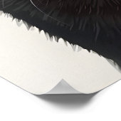 Stylish Black Cat Illustration Poster (Ecke)