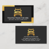 Stylish Black Gold Corners Trucker Visitenkarte (Vorne/Hinten)