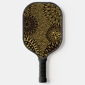 Stylish Black Gold Ethnic Floral Pickleball Paddle (Vorderseite)