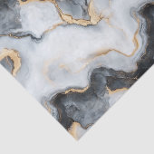 Stylish Black & Gold Marble Pattern Tissue Paper Seidenpapier (Detail)