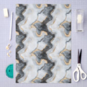 Stylish Black & Gold Marble Pattern Tissue Paper Seidenpapier (Handwerk)