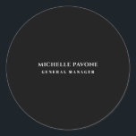 Stylish Black & Grey Simple Plain Professional Runder Aufkleber<br><div class="desc">A stationery can reflect the entire image of your business, or it can turn into a paper with some information on it. But it is a fact that your stationery generally creates your first impression and the first impression is important. With this creative one, all doors can be opened in...</div>