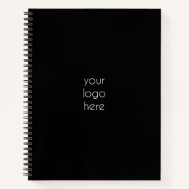 Stylish Black Modern Professional Business Logo Notizblock