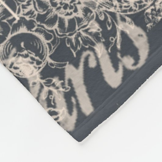 Stylish Black Paris Toile Design Fleecedecke (Ecke)