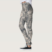 Stylish Black Paris Toile Design Leggings (Links)