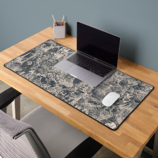 Stylish Black Paris Toile Design Schreibtischunterlage