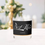 Stylish Black Retro Typography Best Man Groomsmen  Whiskyglas<br><div class="desc">Stylish Black Retro Typography Best Man Groomsmen Whiskey Glass</div>