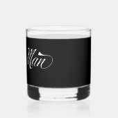 Stylish Black Retro Typography Best Man Groomsmen Whiskyglas (Links)
