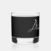 Stylish Black Retro Typography Best Man Groomsmen Whiskyglas (Rechts)