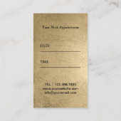 Stylish Black Scissor Stylish Gold & Copper Terminkarte (Rückseite)