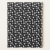 Stylish Black White Polka Dot Pattern Planer (Rückseite)
