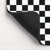 Stylish Black White Square Pattern Mousepad (Ecke)