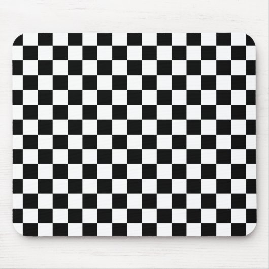 Stylish Black White Square Pattern Mousepad (Vorne)