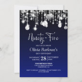 Stylish Blue 95. Geburtstagsparty Einladung (Vorderseite)