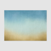 Stylish Blue and Gold Ombre Seidenpapier (Vorderseite)