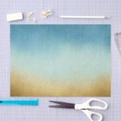 Stylish Blue and Gold Ombre Seidenpapier (Handwerk)