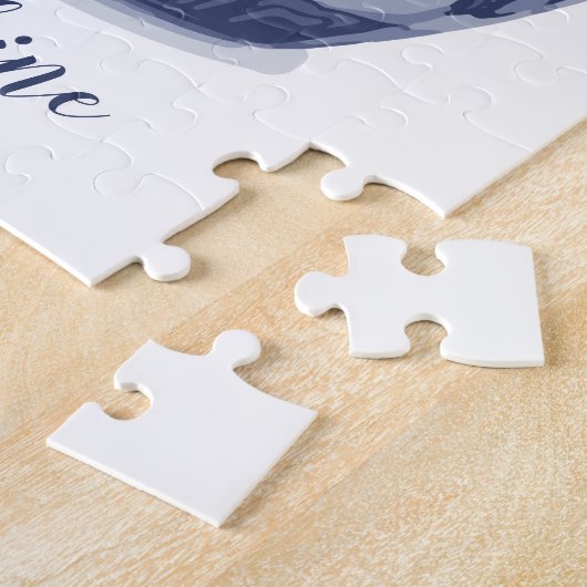 Stylish Blue and White Ginger Jar Print Puzzle (Seite)