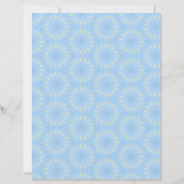 Stylish Blue and Yellow Geometric scrapbook paper (Vorderseite)