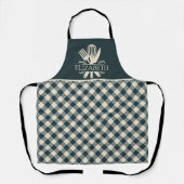 Stylish Blue & Cream Tartan – Perfect for Cooking Schürze (Vorderseite)
