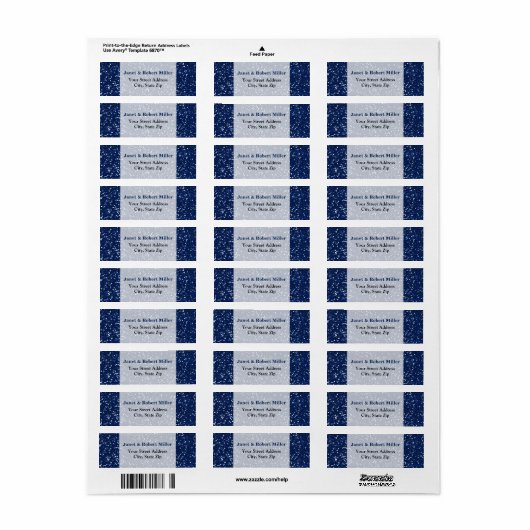 Stylish Blue Glitzer (Vorne)