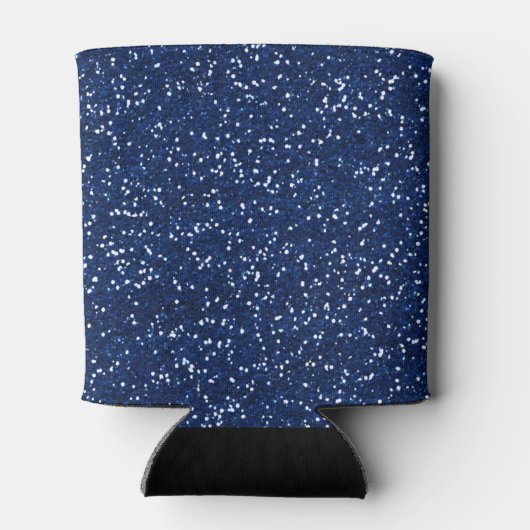 Stylish Blue Glitzer Dosenkühler (Rückseite)