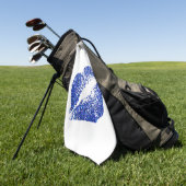 Stylish Blue Glitzer Lips #2 Golfhandtuch (Gras)