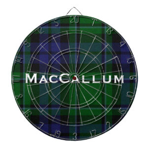 Stylish Blue & Green MacCallum Tartan Kariert Dartscheibe