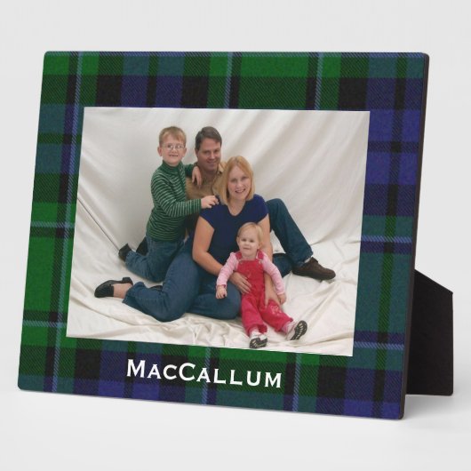 Stylish Blue & Green MacCallum Tartan Kariert Fotoplatte (Seite)