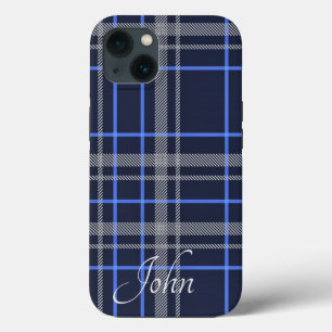 Stylish Blue Kariert Case-Mate iPhone Hülle
