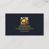 Stylish Blue Layers Gold Power Plug Electrician Visitenkarte (Rückseite)