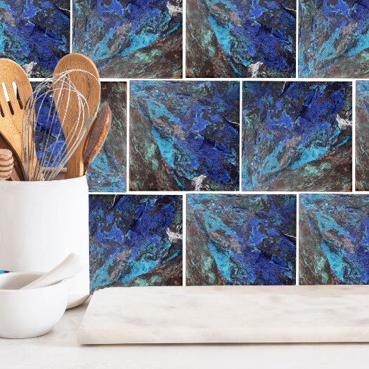 Stylish Blue Marble Stone Fliese