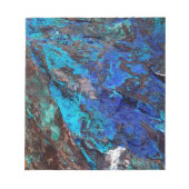 Stylish Blue Marble Stone Notizblock (Vorderseite)