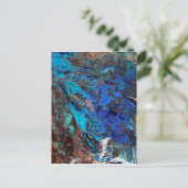 Stylish Blue Marble Stone Postkarte (Stehend Vorderseite)