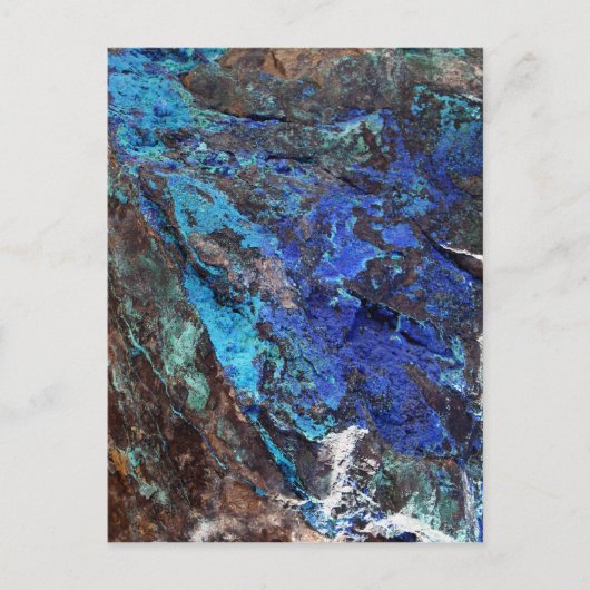 Stylish Blue Marble Stone Postkarte (Vorderseite)