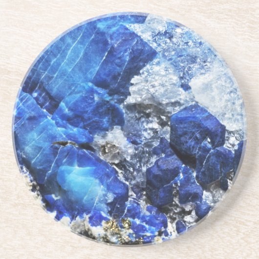 Stylish Blue Marble Stone Sandstein Untersetzer (Vorne)