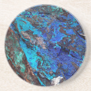 Stylish Blue Marble Stone Sandstein Untersetzer