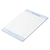Stylish Blue Minimalistisch Lined Notizblock (angewinkelt)