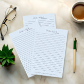 Stylish Blue Minimalistisch Post-it Klebezettel