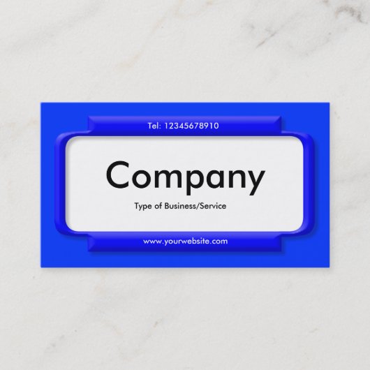 Stylish Blue Panel - Blue (0033FF) Visitenkarte (Vorderseite)