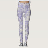 Stylish Blue Paris Toile Design Leggings (Vorderseite)