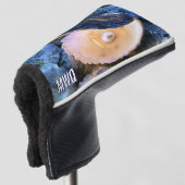 Stylish Blue Pearl Oyster Monogram Golf Headcover (3/4 Vorderseite)