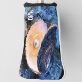Stylish Blue Pearl Oyster Monogram Golf Headcover (Rotieren 90)
