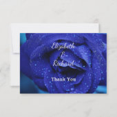 Stylish Blue Rose Fevor Box Dankeskarte (Vorderseite)