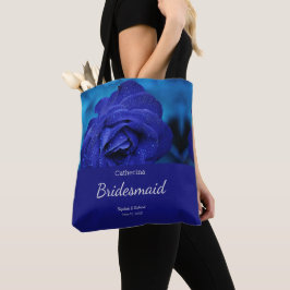 Stylish Blue Rose Tasche
