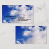Stylish Blue Sky White Clouds Nature Business Card Visitenkarte (Vorne/Hinten)