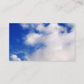 Stylish Blue Sky White Clouds Nature Business Card Visitenkarte (Rückseite)