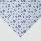 Stylish Blue Snowflake Pattern Seidenpapier (Ausschnitt)