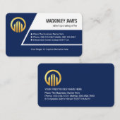 Stylish Blue Trapezium Layers For Business Owner Visitenkarte (Vorne/Hinten)