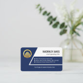 Stylish Blue Trapezium Layers For Business Owner Visitenkarte (Stehend Vorderseite)