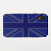 Stylish Blue Union Jack Case-Mate iPhone Hülle (Rückseite (Horizontal))